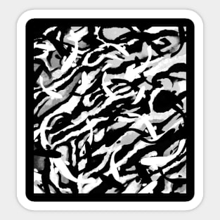 Black and white Abstract print Sticker